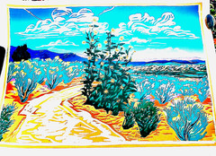 ANGIE COLEMAN WATERCOLOR „SUNFLOWER MESA“ 1988 # 1