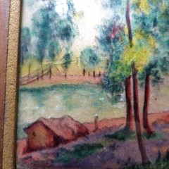 C. FAURE (1874-1956) : LARGE & SUPERB FRENCH LIMOGES ENAMEL COPPER PLAQUE signed