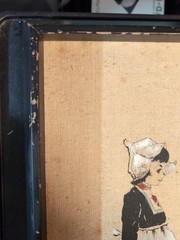 Vintage Volendam Holland Boy Girl Art Paintings Framed Wall Decor