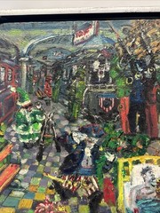 Mid Century Expressionist Painting Abstract Portrait Modernist Modernism Mystery