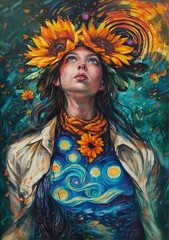 Oil On Canvas Osmel Yero 23.6×31.5 In El latido Del Cielo estrellado Cuban Art