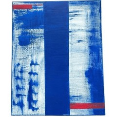 Original Abstract Acrylic Painting Unisex OS Blue Excellent Minimalist