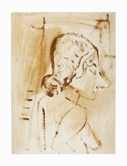 1960s Faye Franklin Gouache Painting Vintage Mid Century Mixed Media Nude Woman
