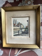 Vintage Miniature Matted Zurich Etching Signed A. MARC aka Nicholas Markovitch