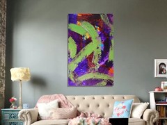 painting on canvas 39” X 62” Acrylic, Abstract, POP Art, giant