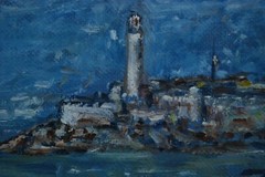 VTG SIGNED FRAMED OIL EL MORRO CASTLE & OLD HAVANA BAY, CUBA ARTIST: HECTO VIDAL