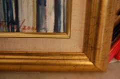 FRAMED ORIGINAL OIL VIEW OF COLONIAL TRINIDAD AT NIGHT, CUBA ARTIST: HECTO VIDAL