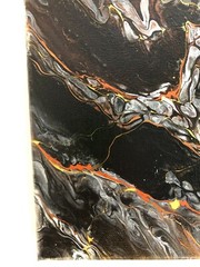 Original Abstract Acrylic Painting Stretched Canvas Wall Art Decor 12″x16″x0.6″
