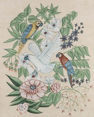 20th Century Gouache – Tropical Birds And Flowers