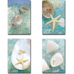 Crystal Harbor 1, 2, 3, & 4 by Blaustein 4-pc Canvas Art Set (18 in x 12 in Ea)