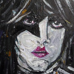 PAUL STANLEY star singer guitarist KISS painting original 8×10 signed by Crowell