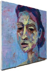 ORIGINAL OIL█PAINTING VINTAGE IMPRESSIONISM█ART REALIST SIGNED█ABSTRACT OUTSIDER