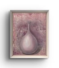 Original Oil Painting Still Life “ Vase 1 “ 8×10” Canvas Signed COA OOAK
