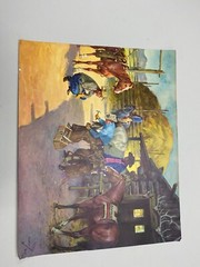 American Western Ranch Scene Painting Charlie Dye 1960 #2700