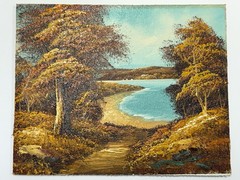 (2) OIL ON CANVAS Board Artist Signed RUTH Landscape Paintings