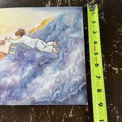 Original Watercolor Painting 9×12 Art Paper Spiritual Journey Of Faith & Light