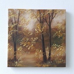 Radiant Autumn Forest Original Oil Painting Impressionist Landscape Wall Art