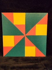 Brave World Quilt Pattern Handpainted Canvas 8″x8″