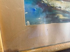 ::AQUARELL ANSICHT VON KRUMAU IN BÖHMEN 1939 TSCHECHIEN ANTIK SIGNIERT SELTEN