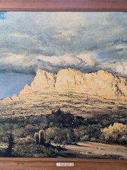 Robert Wood „Desert Vista“ Reprint Wooden Framed 51-1/2″ x 27-1/4″