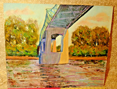 Florence Eisenberg Oil Painting Council Bluffs 1962 Landscape OMAHA NE Artist NR