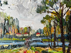 H. Wolff Zbigniew (Polish 1940-) „Landscape, Laki-Summer“ Oil Painting on Canvas