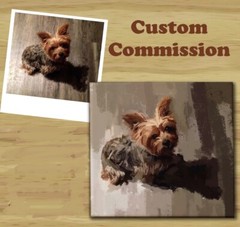 Custom Pet Portraits Two A4 (8.3×11.7 Inches) Dog Puppy Cat Digital Original