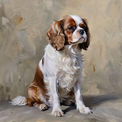 aceo art card King Charles Spaniel