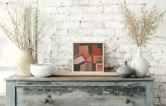Mid-Century Modern Abstract Expressionist Oil Painting, Textured Framed Wall Art