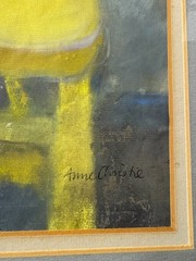 Annie Christie „Vase Of Flowers On Chair“ Watercolor Painting – Signed/Framed