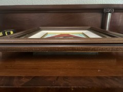Vintage Bollini Big-Eyed „Little General“ Child Oil Painting Framed-Signed COA