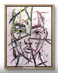 D Cook EXPRESSIONISM 14X11 Woman Figure ABSTRACT ORIGINAL ART MODERN HOME