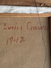 ANTIQUE PORTRAIT PAINTING WPA ARTIST LUCIUS CROWELL IMPRESSIONIST NEW YORK IL