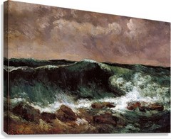 Gustave Courbet Wave Painting Reproduction – Giclee Canvas/Paper/Stretched
