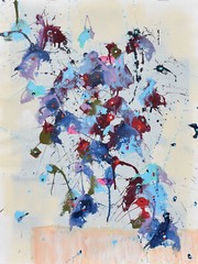 Days of Wine and Roses – 18 x 24 IN / 46 x 61 CM – Abstract Floral Painting