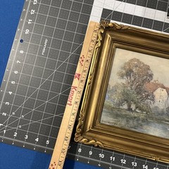 Max Ludby Water Colour A Mill Near Newbury , Gold Frame 14×11 Fine Art