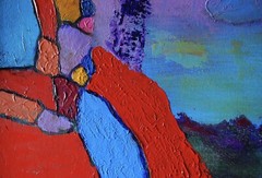 Original 26”x38” Acrylic, Signed, Abstract