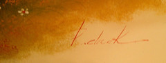 Large Size Oil on Canvas Buggy in field 52″ x 28″ Signed unknown artist.