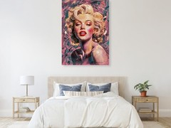 Single piece! motif Marilyn Monroe 100×140 cm XXL canvas pictures airbrush pop art