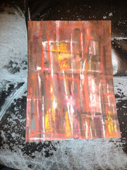 Original Mid-Century Mixed Media Painting by Pittsburgh Artist Leonard Lieb