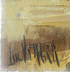 Eurpean Modern oil painting of Houses by Listed Luc Verger