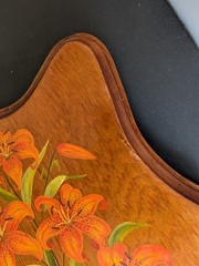 Hand Painted Orange Lillie Wood 12″x9″ Plaque – Toll Painting