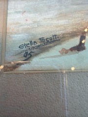 Vintage Original Stella Scott 1905 Seascape Watercolor
