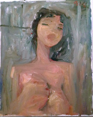 16″x20″ Boudoir Realism Portrait Woman Oil Painting on Canvas Original Signed