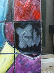 A CHECKERED PAST Cubism style oil painting 16×20 canvas original signed CROWELL