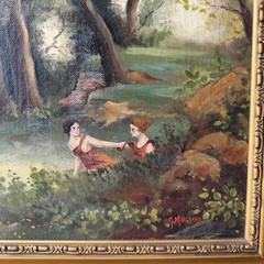 Original Figurative Oil Painting „Dancing Women“ Handcrafted Large Artwork