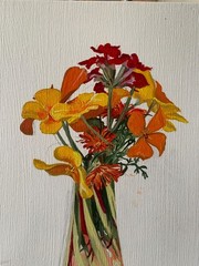 Painting Original, Still Life, Oil on Canvas Linen, 16 1/8in x 10 5/8in