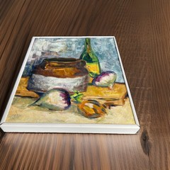 Original Vintage still life Oli On Canvas Framed 18 X 14