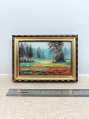 Autumn Forest Original Oil Painting 6×4 Framed Signed Fall Landscape Nature Art