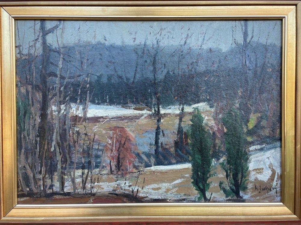 Gideon Isaksson 1911-1980 Early Spring Landscape Sweden Scandinavia 86x66cm
